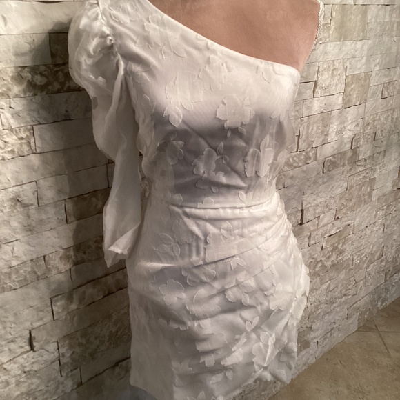 DO+BE White One-Shoulder Mini Dress - Picture 2 of 12